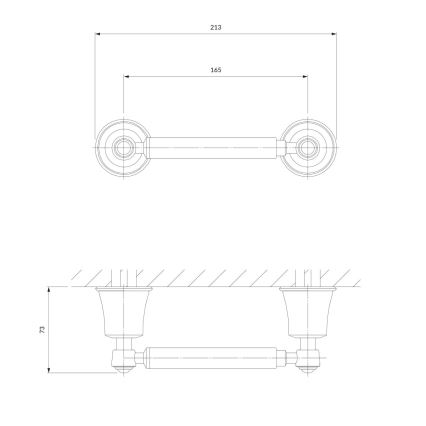OMNIRES AL53510CR - Držač toaletnog papira ART LINE, sjajni hrom