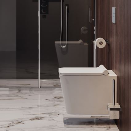 OMNIRES BOSTONMWBP - Viseća WC školjka sa daskom SoftClose BOSTON keramika/sjajna bela