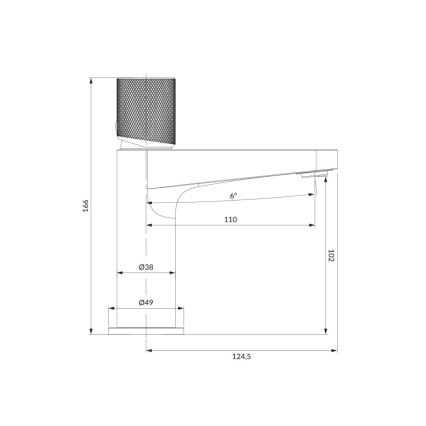 OMNIRES CT8010CR - Slavina za lavabo CONTOUR 16,6 cm sjajni krom