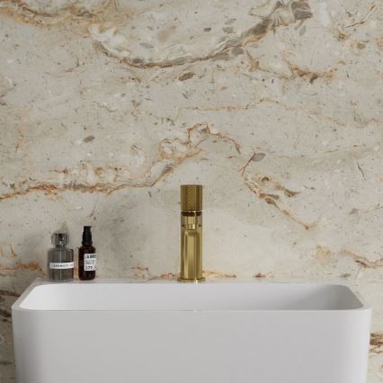 OMNIRES CT8010GLB - Slavina za lavabo CONTOUR 16,6 cm brušena zlatna
