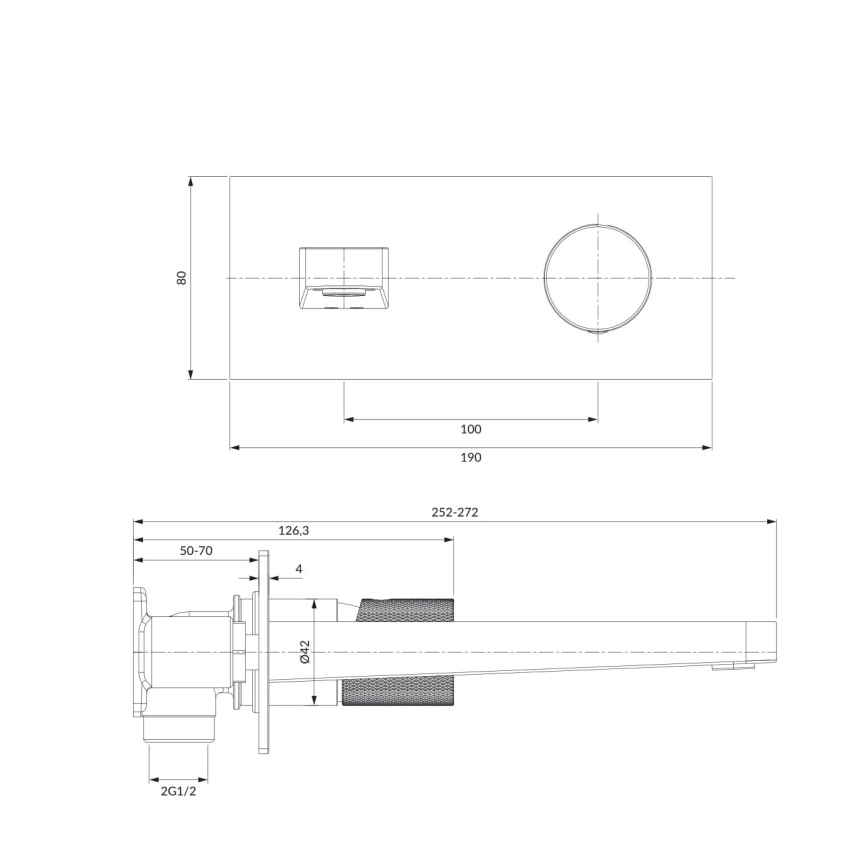 OMNIRES CT8015CR - Slavina za lavabo za skrivenu instalaciju CONTOUR sjajni krom