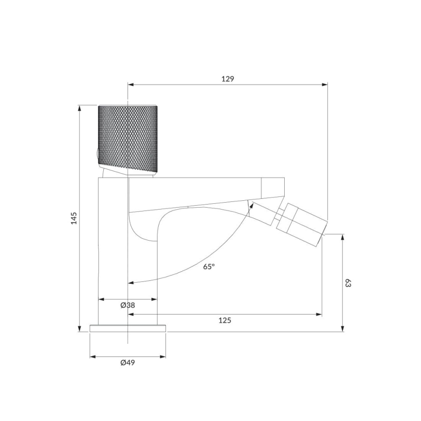 OMNIRES CT8020CR - Mešalica za bide CONTOUR 14,5 cm sjajni krom