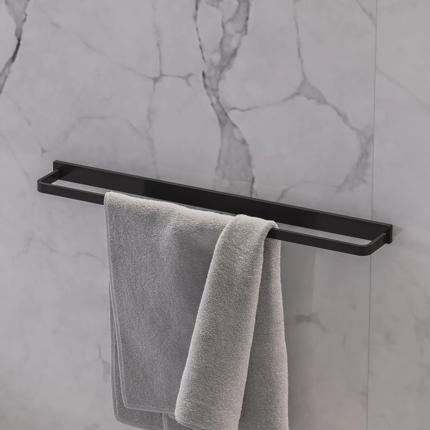OMNIRES DA70216BL- Zidni držač za peškire DARLING 61 cm polu-matirana crno