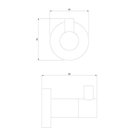 OMNIRES MP60110BL - Zidna kuka MODERN PROJECT matirana crno