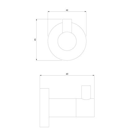 OMNIRES MP60110CR - Zidna kuka MODERN PROJECT sjajni krom