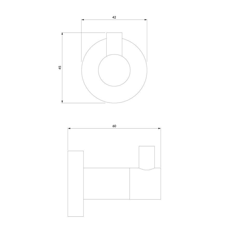 OMNIRES MP60110CR - Zidna kuka MODERN PROJECT sjajni krom