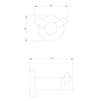 OMNIRES MP60120BL - Zidna kuka MODERN PROJECT matirana crno