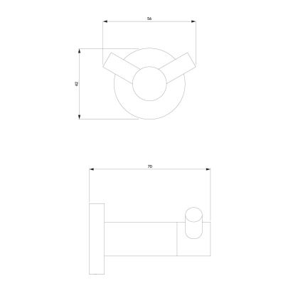 OMNIRES MP60120CR - Zidna kuka MODERN PROJECT sjajni krom