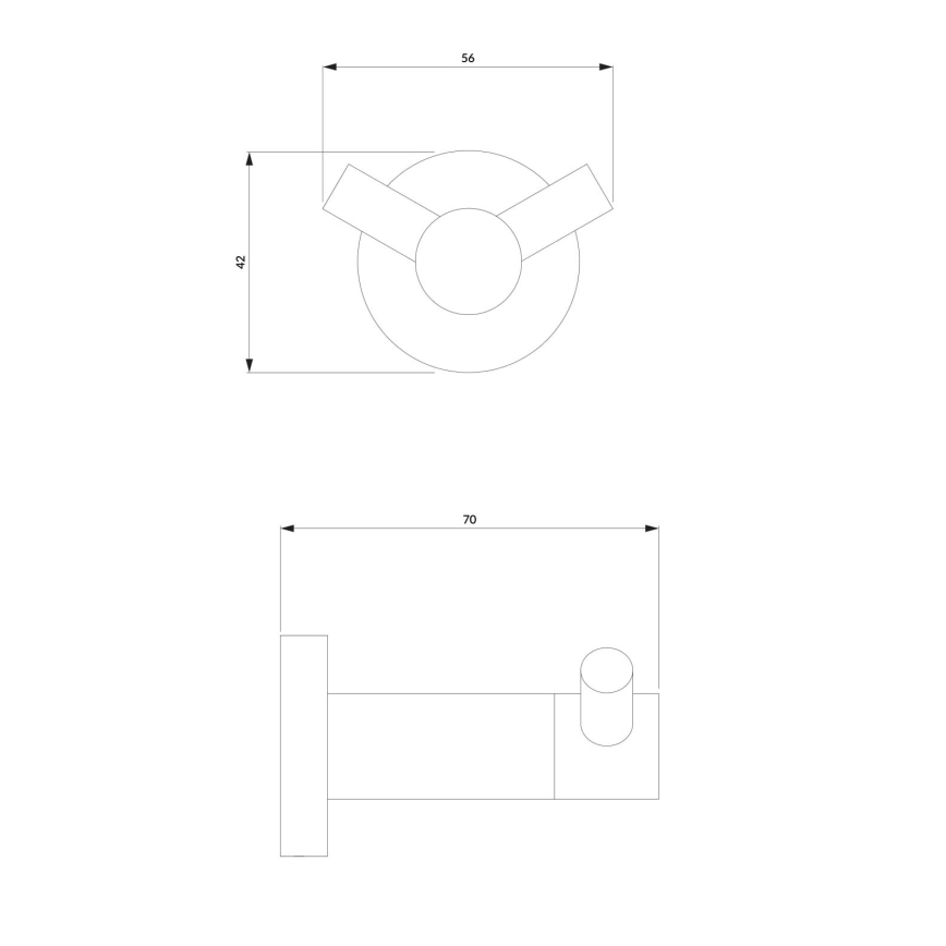 OMNIRES MP60120CR - Zidna kuka MODERN PROJECT sjajni krom
