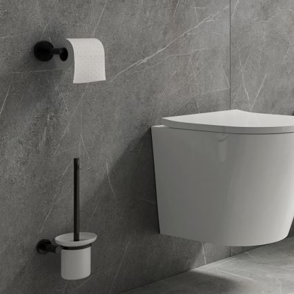 OMNIRES MP60620BL - Zidna WC četka MODERN PROJECT matirana crno