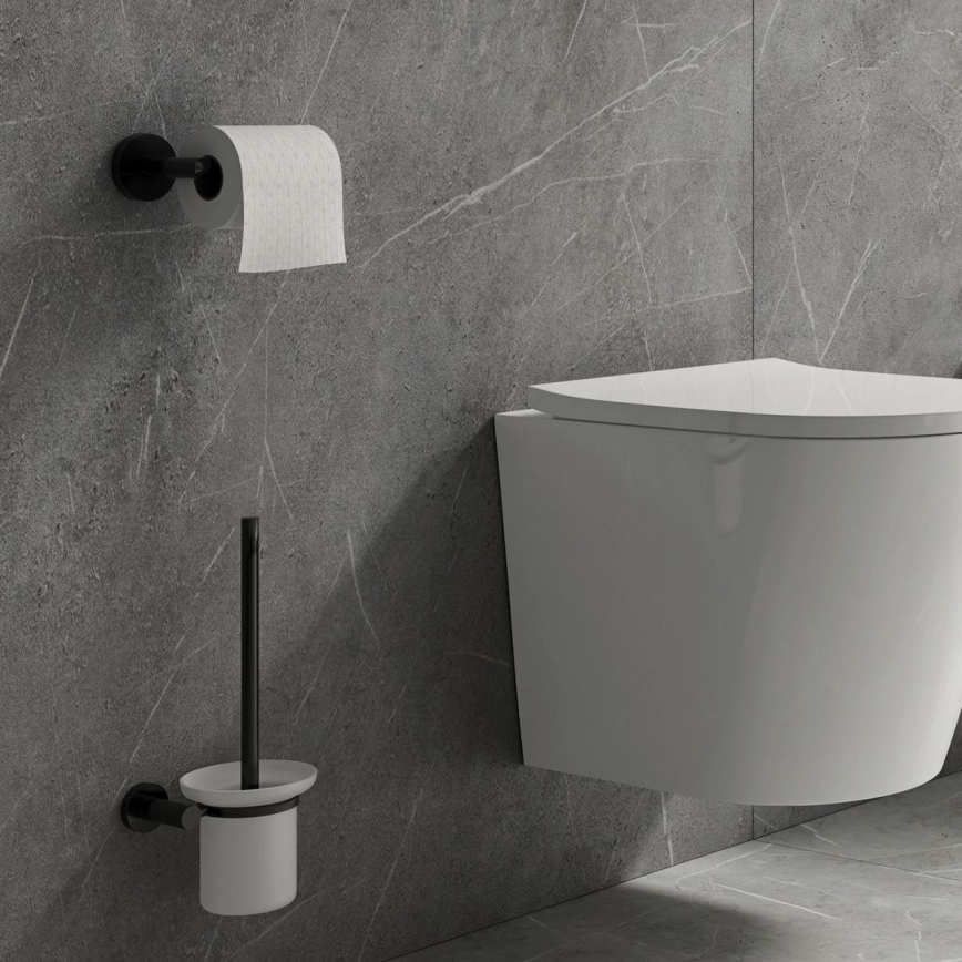 OMNIRES MP60620BL - Zidna WC četka MODERN PROJECT matirana crno