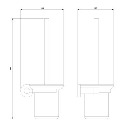 OMNIRES MP60620CR - Zidna WC četka MODERN PROJECT sjajni krom
