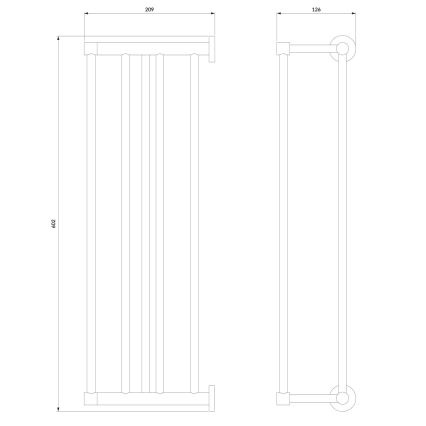 OMNIRES MP60920CR - Zidni držač za peškire MODERN PROJECT 60 cm sjajni krom