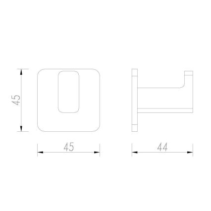 OMNIRES NL80115BL - Zidna kuka NELSON matirana crno