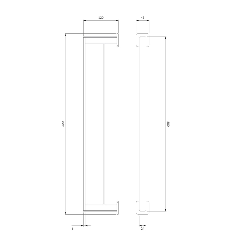 OMNIRES NL80226CR - Zidni držač za peškire NELSON 62 cm sjajni krom