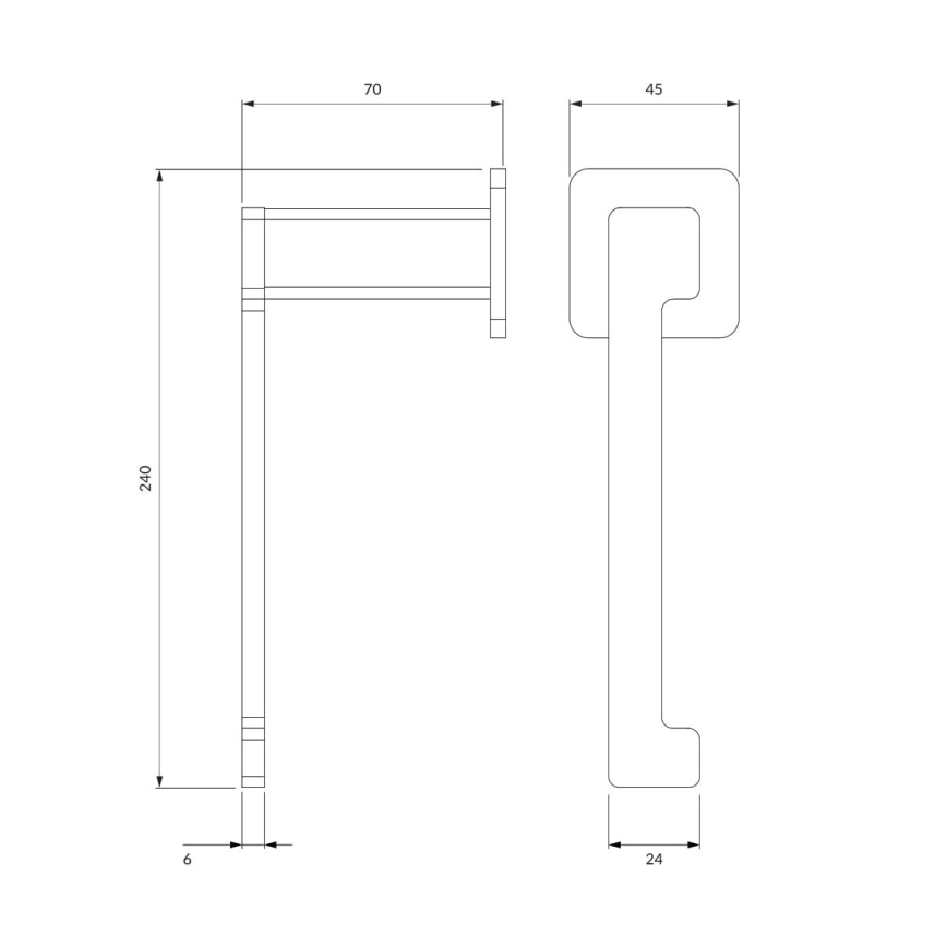 OMNIRES NL80510CR - Držač toaletnog papira NELSON sjajni hrom