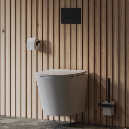 OMNIRES NL80620BL - Zidna WC četka NELSON matirana crno