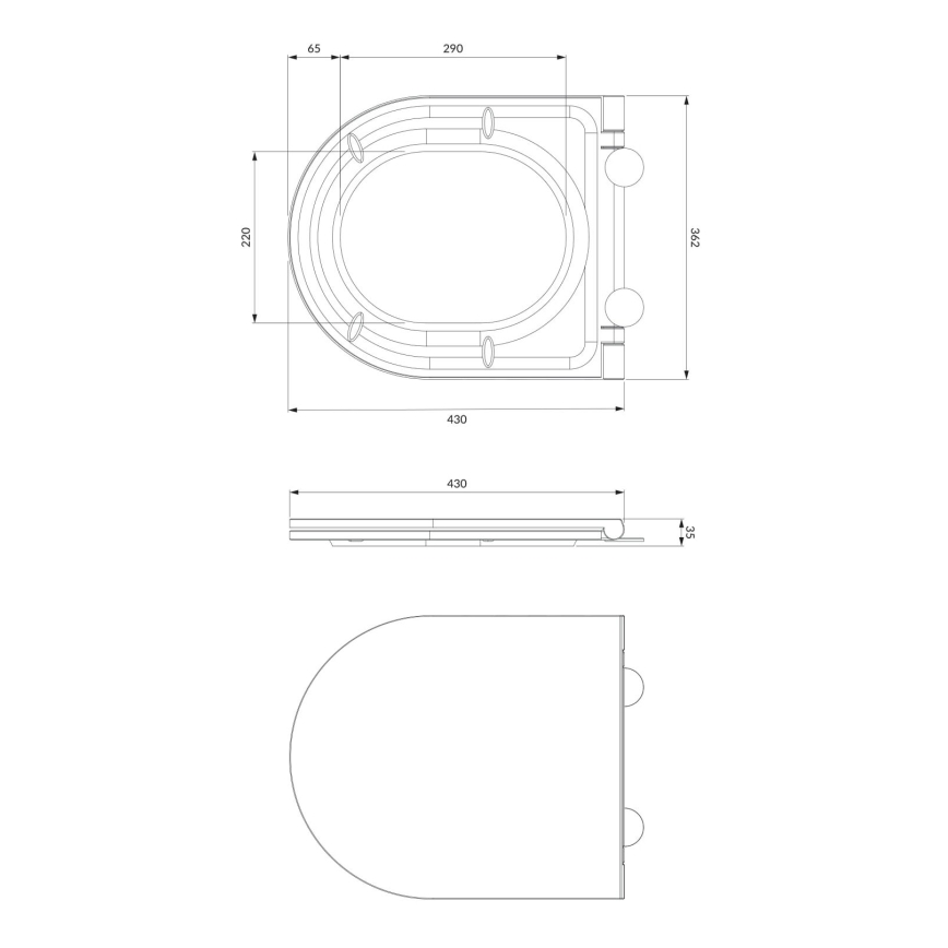 OMNIRES OTTAWADEBP - WC daska SoftClose OTTAWA duroplast/sjajna bela