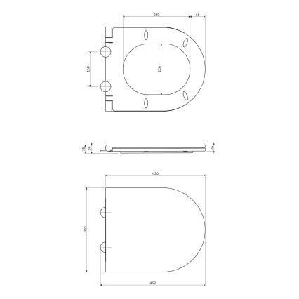 OMNIRES OTTAWASPDEBP - WC daska SoftClose OTTAWA duroplast/sjajna bela