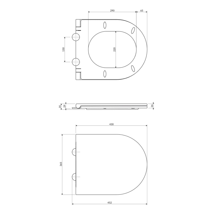 OMNIRES OTTAWASPDEBP - WC daska SoftClose OTTAWA duroplast/sjajna bela