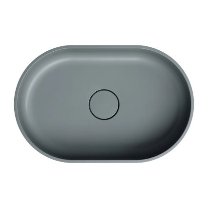 OMNIRES OVOUNAG - Nadgradni lavabo OVO 55x36 cm dolomit/matirana pepeljasto siva