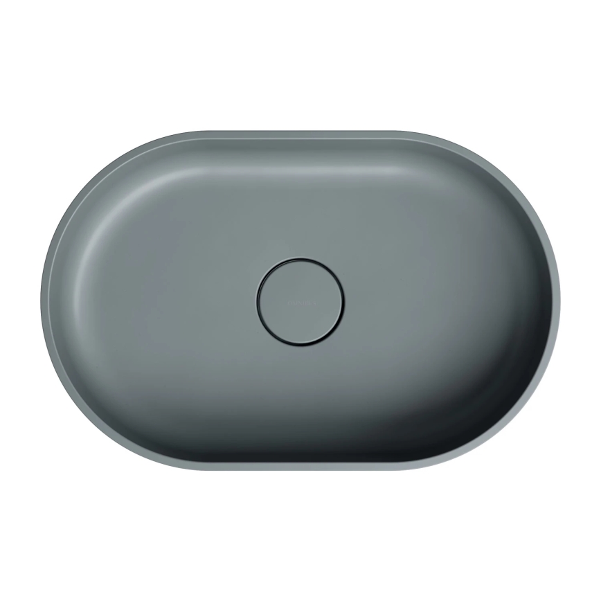 OMNIRES OVOUNAG - Nadgradni lavabo OVO 55x36 cm dolomit/matirana pepeljasto siva