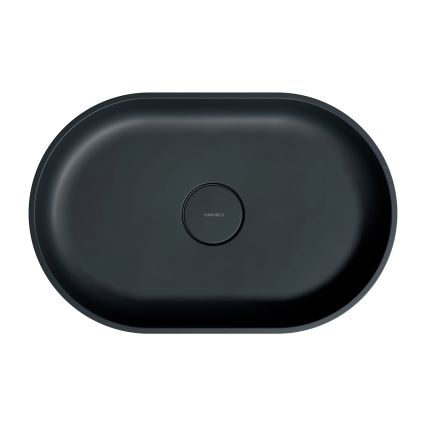 OMNIRES OVOUNBLV - Nadgradni lavabo OVO 55x36 cm dolomit/matirana crno lava