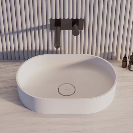OMNIRES OVOUNBM - Nadgradni lavabo OVO 55x36 cm dolomit/mat bela