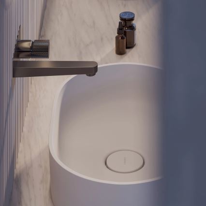 OMNIRES OVOUNBM - Nadgradni lavabo OVO 55x36 cm dolomit/mat bela