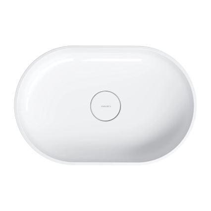 OMNIRES OVOUNBP - Nadgradni lavabo OVO 55x36 cm dolomit/sjajna bela
