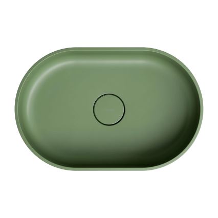 OMNIRES OVOUNOL - Nadgradni lavabo OVO 55x36 cm dolomit/matirana maslinasta