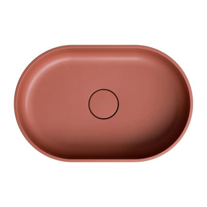 OMNIRES OVOUNTE - Nadgradni lavabo OVO 55x36 cm dolomit/matirana terakota