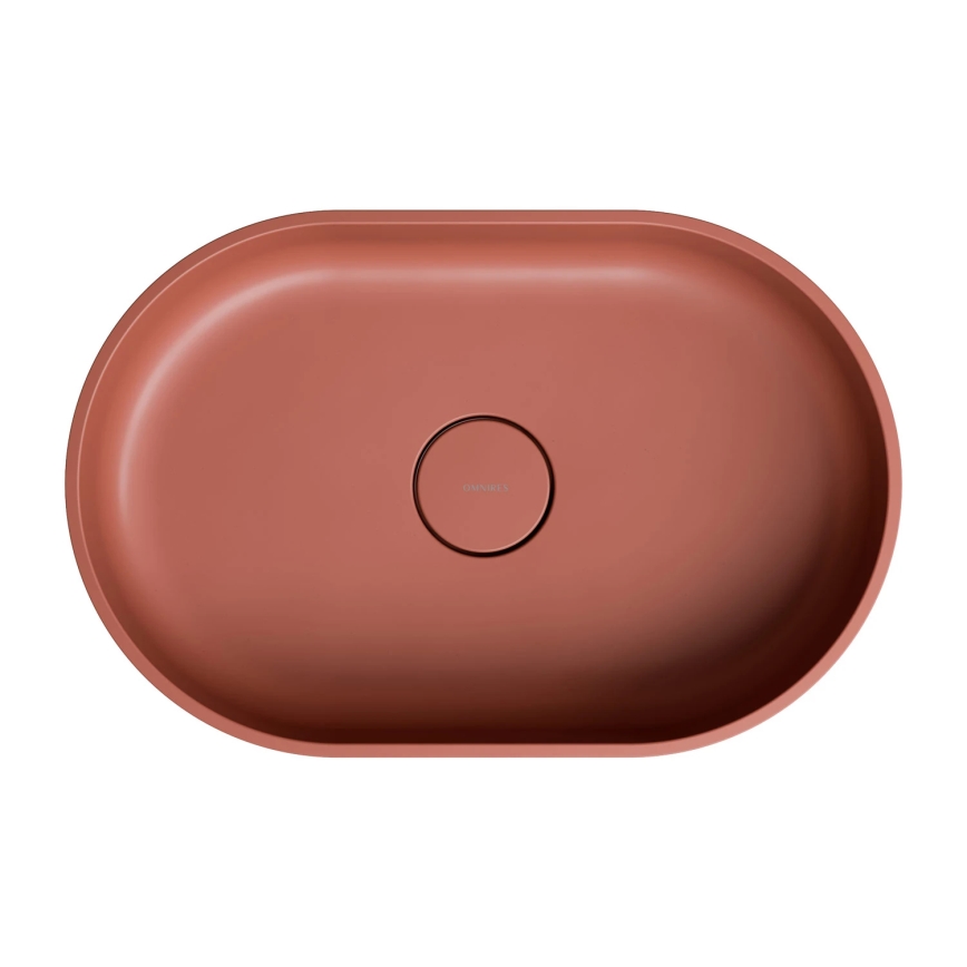 OMNIRES OVOUNTE - Nadgradni lavabo OVO 55x36 cm dolomit/matirana terakota