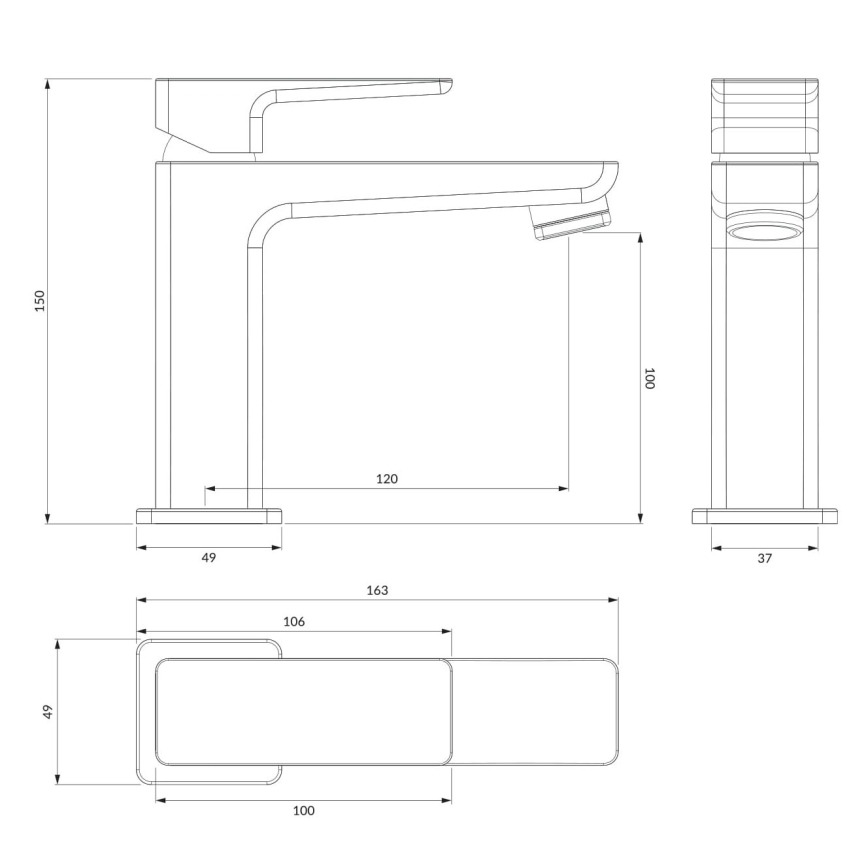 OMNIRES PM7410CR - Slavina za lavabo PARMA 15 cm sjajni krom
