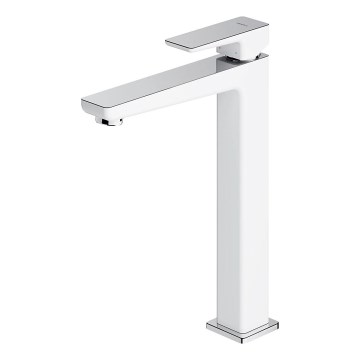 OMNIRES PM7412CRB - Baterija za umivaonik PARMA 27,3 cm, sjajni hrom/bela