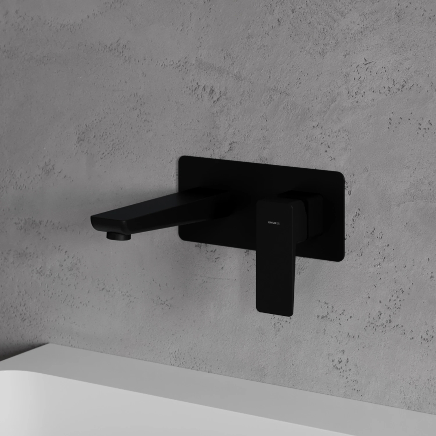 OMNIRES PM7415BL - Slavina za lavabo za skrivenu instalaciju PARMA matirana crno