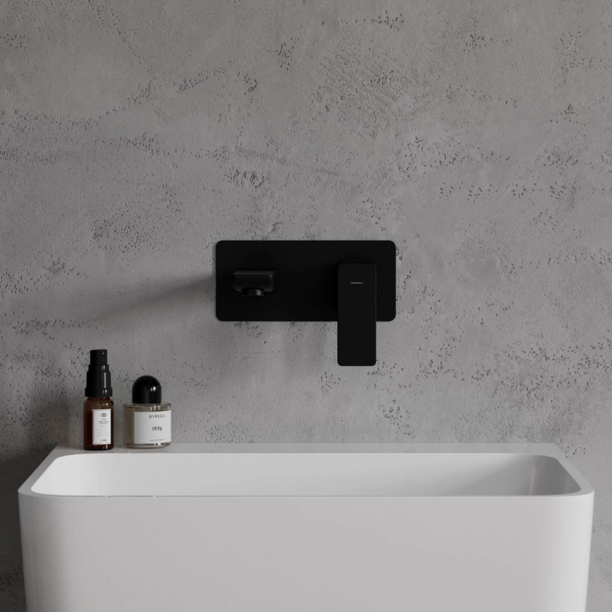 OMNIRES PM7415BL - Slavina za lavabo za skrivenu instalaciju PARMA matirana crno