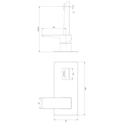 OMNIRES PM7415CR - Slavina za lavabo za skrivenu instalaciju PARMA sjajni krom