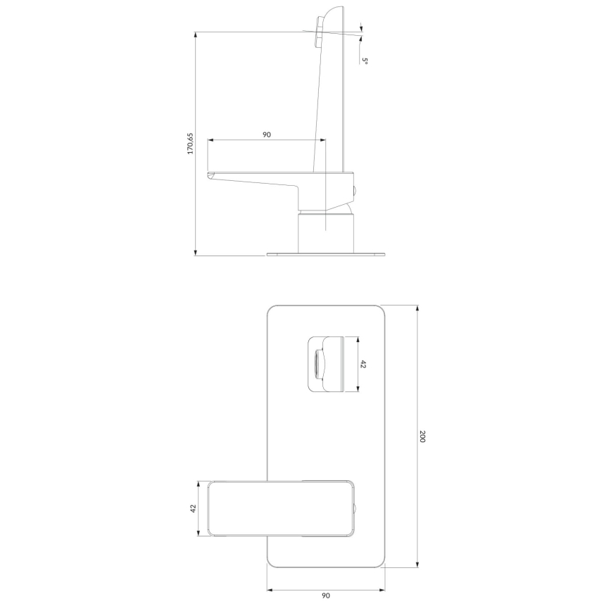 OMNIRES PM7415CR - Slavina za lavabo za skrivenu instalaciju PARMA sjajni krom