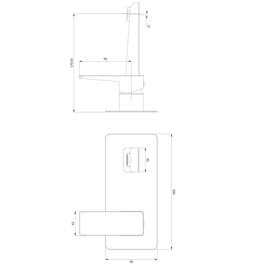 OMNIRES PM7415CRB - Slavina za lavabo za skrivenu instalaciju PARMA sjajni krom/bela