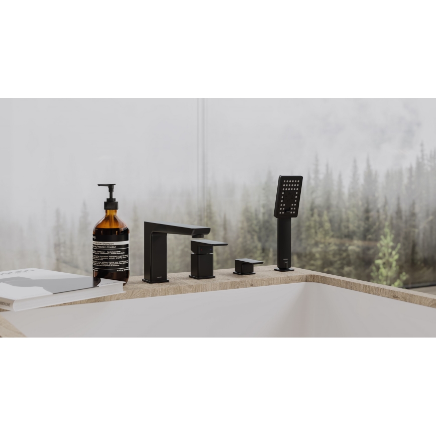 OMNIRES PM7432BL - Mešalica za kadu 4 rupe PARMA matirana crno