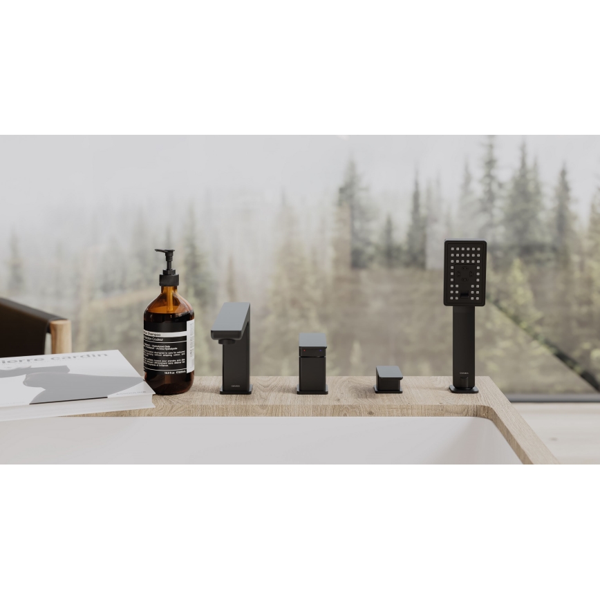 OMNIRES PM7432BL - Mešalica za kadu 4 rupe PARMA matirana crno