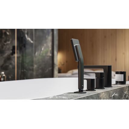 OMNIRES PM7432BL - Mešalica za kadu 4 rupe PARMA matirana crno