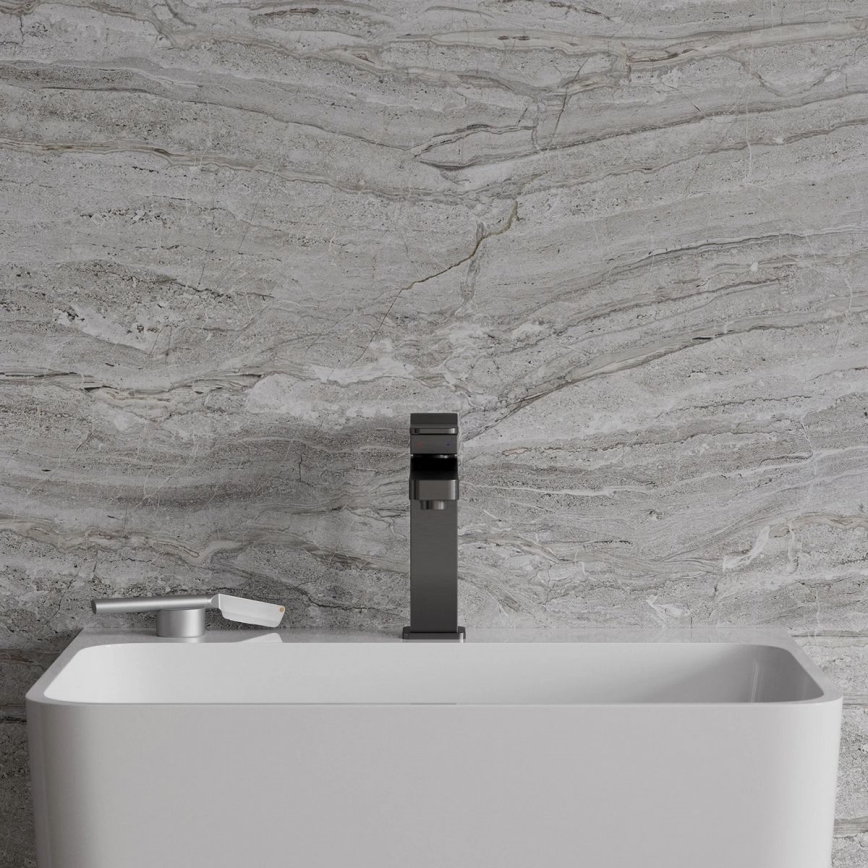 OMNIRES SL7710GR - Slavina za lavabo SLIDE 17 cm brušeno grafitno