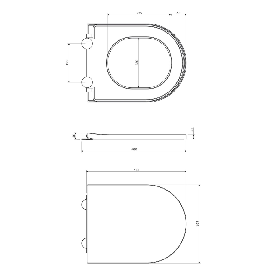 OMNIRES TAMPADEBP - WC daska SoftClose TAMPA duroplast/sjajna bela