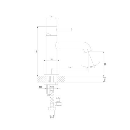 OMNIRES Y1210NCR - Slavina za lavabo Y 16,2 cm sjajni krom