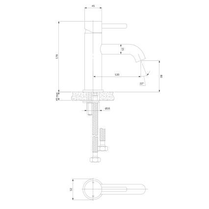 OMNIRES Y1210STCR - Slavina za lavabo Y 17,8 cm sjajni krom