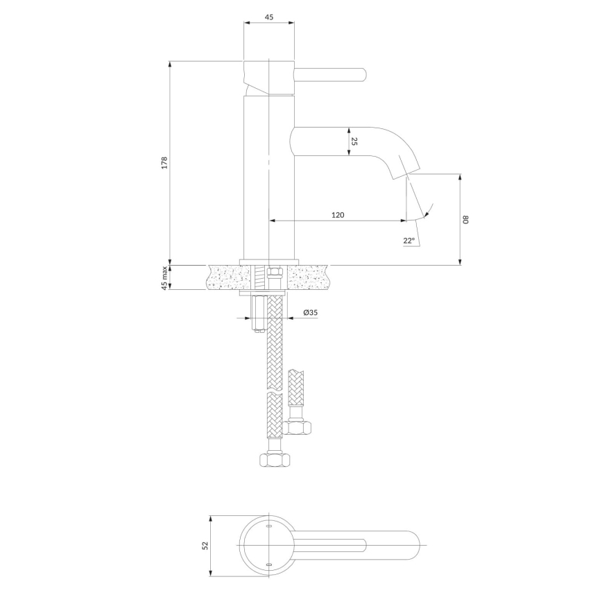 OMNIRES Y1210STCR - Slavina za lavabo Y 17,8 cm sjajni krom