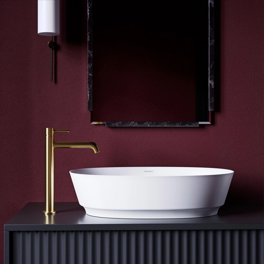 OMNIRES Y1212GLB - Slavina za lavabo Y 30,8 cm brušena zlatna