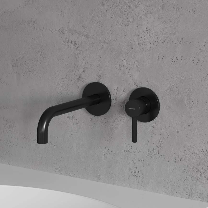 OMNIRES Y1215HLBL - Slavina za lavabo za skrivenu instalaciju Y polu-matirana crno